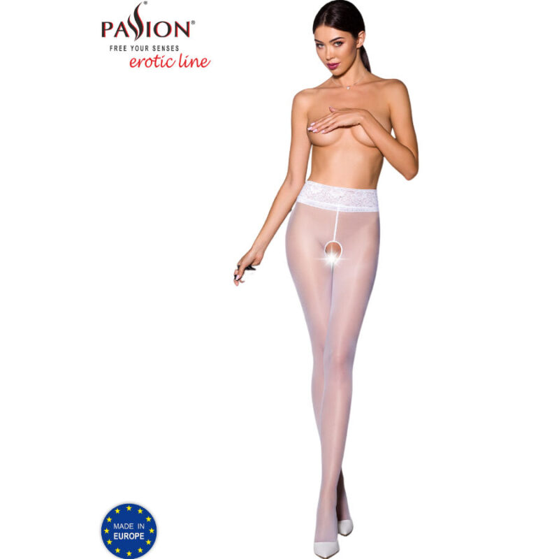 Passion - tiopen 008 stocking white 1/2 (30 den) passion woman garter & stock caliente. Pt