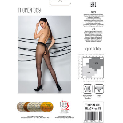 Passion - tiopen 009 stocking black 1/2 (20 den) passion woman garter & stock caliente. Pt