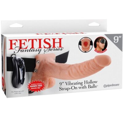 Série fetish fantasy - arnês ajustável com controle remoto pênis realista com testículos 23 cm fetish fantasy series caliente. Pt