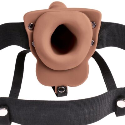 Série fetish fantasy - arnês ajustável pênis realista com testículos recarregáveis e vibrador 15 cm fetish fantasy series caliente. Pt