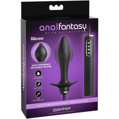 Coleção anal fantasy elite - plug inflável e vibrador auto-throb anal fantasy elite collection caliente. Pt