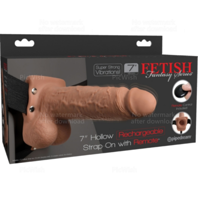 Série fetish fantasy - arnês ajustável pênis realista com bolas recarregáveis e vibrador 17,8 cm fetish fantasy series caliente. Pt