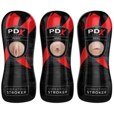 Alternative view of PDX ELITE - SET MASTURBADOR STROKER 12 UNIDADES; 6X VAGINA, 3X ÂNUS, 3X BOCA