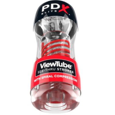 Alternative view of PDX ELITE - STROKER VIEWTUBE 2 MASTURBADOR DE COMPRESSÃO ESPIRAL TRANSPARENTE