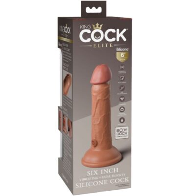 King cock elite - vibrador realístico e silicone 15,2 cm caramelo king cock caliente. Pt