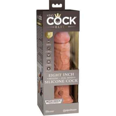 KING COCK ELITE - VIBRADOR REALÍSTICO E DILDO DE SILICONE 20,3 CM CANDY 13 King cock elite - vibrador realístico e silicone 20,3 cm caramelo king cock caliente. Pt