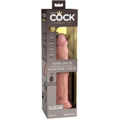 King cock elite - vibrador dildo realístico e controle remoto de silicone 23 cm king cock caliente. Pt