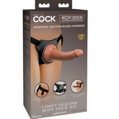 KING COCK ELITE - ARNÊS CONFORTÁVEL AJUSTÁVEL COM DILDO 17,8 CM 21 King cock elite - arnês ajustável confortável com dildo 17,8 cm king cock caliente. Pt