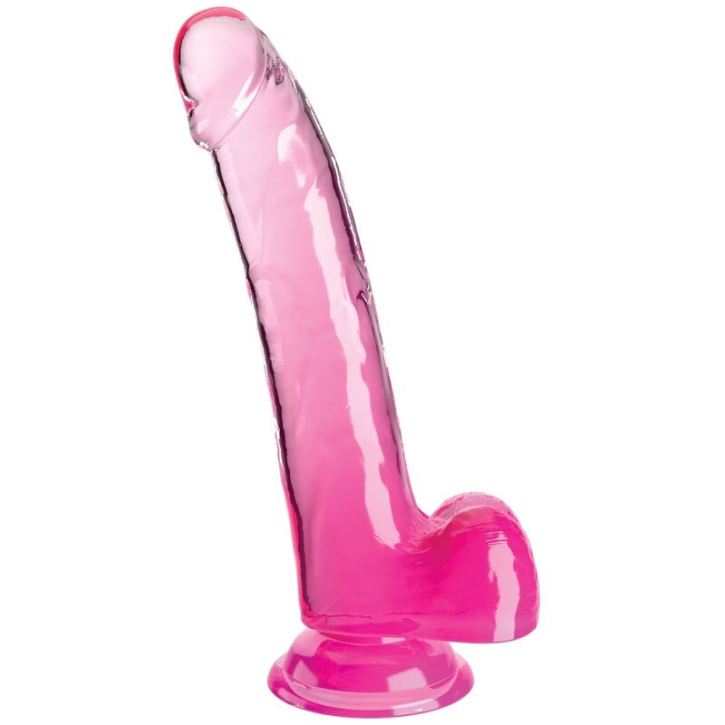 KING COCK CLEAR - DILDO COM TESTÍCULOS 20,3 CM ROSA 1 King cock clear - dildo com testículos 20,3 cm rosa