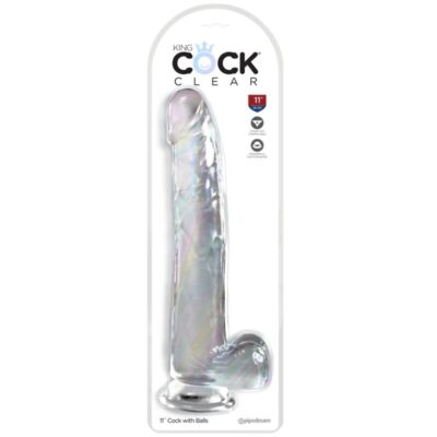 Alternative view of KING COCK CLEAR - DILDO COM TESTÍCULOS 24,8 CM TRANSPARENTE