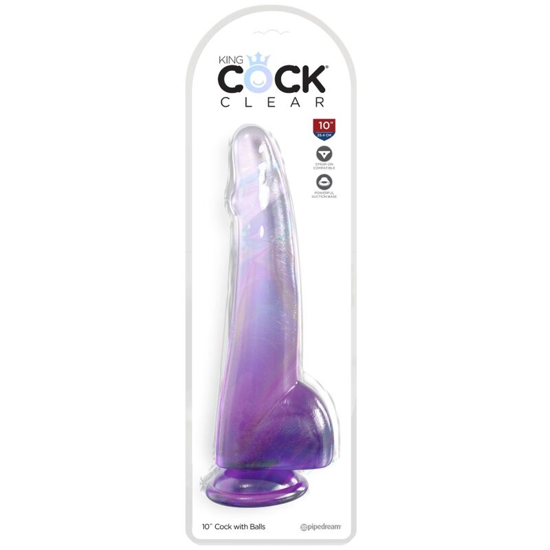 KING COCK CLEAR - DILDO COM TESTÍCULOS 19 CM ROXO 2 King cock clear - dildo com testículos 19 cm roxo - image 2