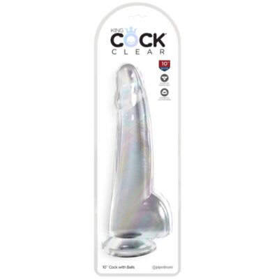 Alternative view of KING COCK CLEAR - DILDO COM TESTÍCULOS 19 CM TRANSPARENTE