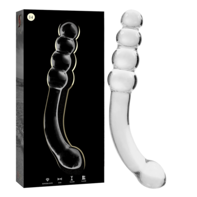 Alternative view of NEBULA SERIES BY IBIZA - MODELO 14 DILDO VIDRO BOROSILICADO 18,5 X 3 CM TRANSPARENTE