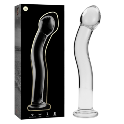 Alternative view of SÉRIE NEBULA BY IBIZA - MODELO 18 DILDO VIDRO BOROSILICADO 18,5 X 3,5 CM TRANSPARENTE