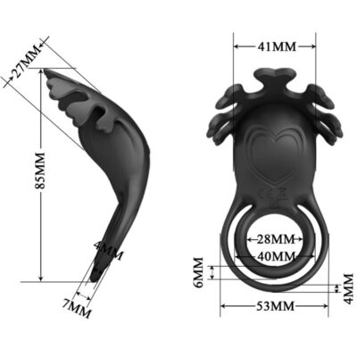 Pretty love - anel vibrador ruben 7 vibraões silicone preto pretty love male caliente. Pt