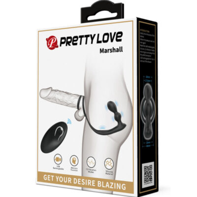 Pretty love - anel para pênis marshall com plug anal vibratório com controle remoto - image 9