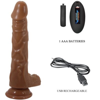 Baile - vibrador realístico com ventosa de controle remoto baile dildos caliente. Pt