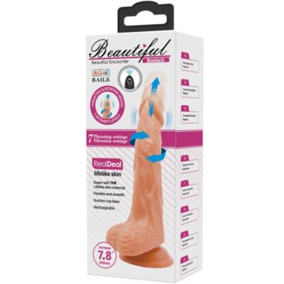 Baile - vibrador realístico com ventosa de controle remoto baile dildos caliente. Pt