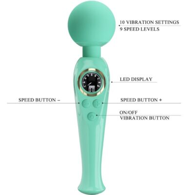 Pretty love - vibrador de varinha verde skyler pretty love led caliente. Pt