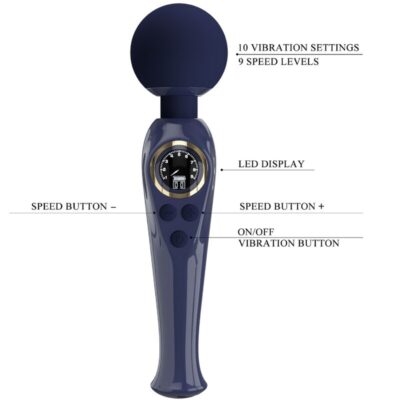 Pretty love - varinha vibradora skyler azul pretty love led caliente. Pt