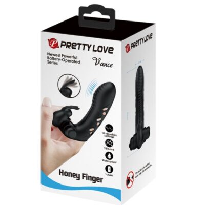 Pretty love - capa de dedo vibrador de coelho preto vance pretty love male caliente. Pt