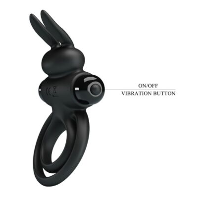 Pretty love - vibrador iii anel de coelho para pênis preto pretty love male caliente. Pt