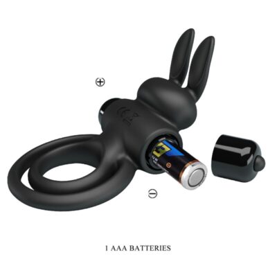 Pretty love - vibrador iii anel de coelho para pênis preto pretty love male caliente. Pt