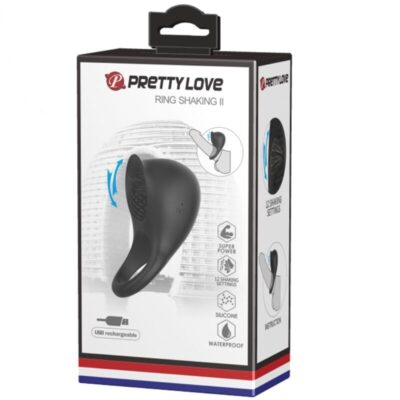 Pretty love - anel para pénis vibrante com língua preta pretty love male caliente. Pt