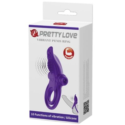PRETTY LOVE - ANEL PARA PÉNIS VIBRANTE ROXO 17 Pretty love - anel para pénis vibrante roxo pretty love male caliente. Pt