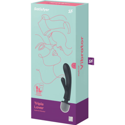 Satisfyer - triple lover rabbit vibrador massager cinza satisfyer vibrator caliente. Pt