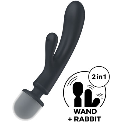 Satisfyer - triple lover rabbit vibrador massager cinza satisfyer vibrator caliente. Pt