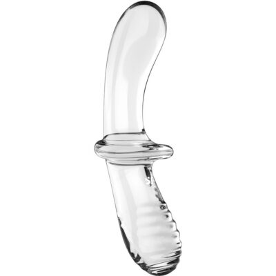 Alternative view of SATISFYER - DILDO DE CRISTAL DUPLO TRANSPARENTE