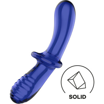 Satisfyer - dildo de cristal duplo azul satisfyer crystal caliente. Pt