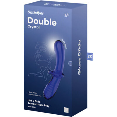 Satisfyer - dildo de cristal duplo azul satisfyer crystal caliente. Pt