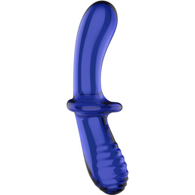 Alternative view of SATISFYER - DILDO DE CRISTAL DUPLO AZUL