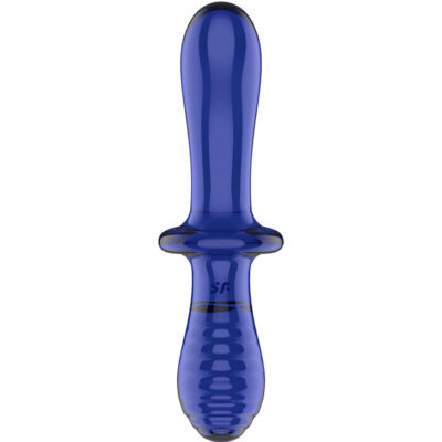 Satisfyer - dildo de cristal duplo azul satisfyer crystal caliente. Pt