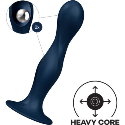 Satisfyer - dildo double ball-r silicone azul satisfyer plugs caliente. Pt