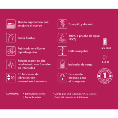 Alternative view of SHUNGA - EXIBIÇÃO DE 6 MASSAGEADORES ÍNTIMOS FÚCSIA