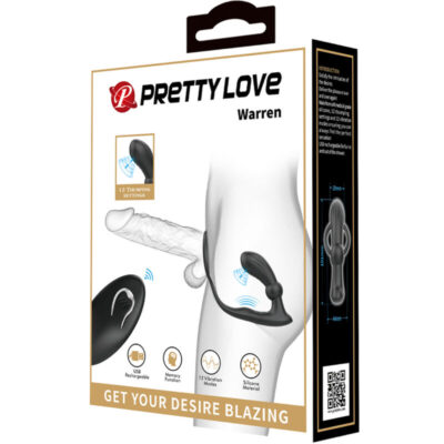 Pretty love - anel anal e vibrador warren black pretty love bottom caliente. Pt