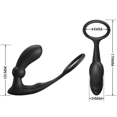 Pretty love - anel anal e vibrador warren black pretty love bottom caliente. Pt