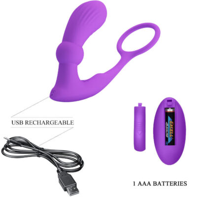 Pretty love - anel anal e vibrador warren violet pretty love bottom caliente. Pt