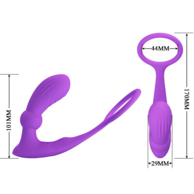 Pretty love - anel anal e vibrador warren violet pretty love bottom caliente. Pt