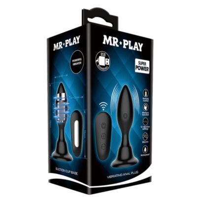 Mr play - plug anal com controle remoto vibrao preto mr play caliente. Pt