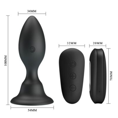 Mr play - plug anal com controle remoto vibrao preto mr play caliente. Pt