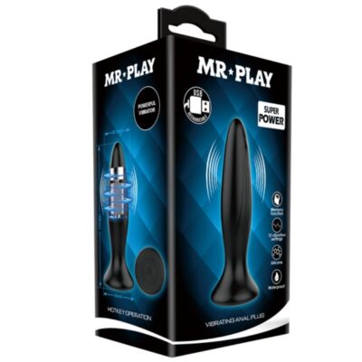 Mr play - plug anal vibrador preto recarregvel mr play caliente. Pt