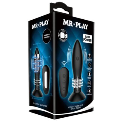 Mr play - plug com controle remoto de bolas rotativas pretas mr play caliente. Pt