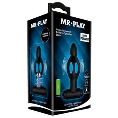 Mr play - plug anal de silicone com vibrao mr play caliente. Pt