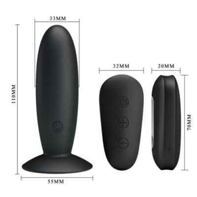 Mr play - plug anal com controle remoto vibrao preto mr play caliente. Pt