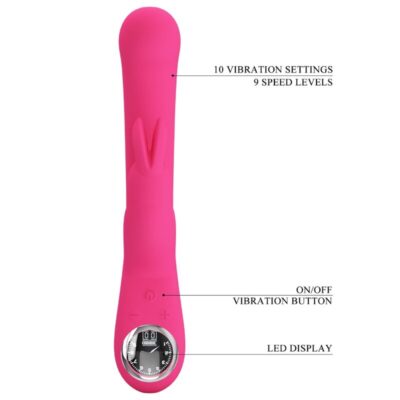 Pretty love - vibrador de coelho lamar e ponto g rosa pretty love led caliente. Pt