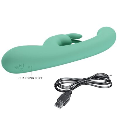 Pretty love - vibrador de coelho lamar e ponto g verde pretty love led caliente. Pt